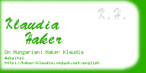 klaudia haker business card